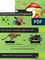 Characteristics of Organism