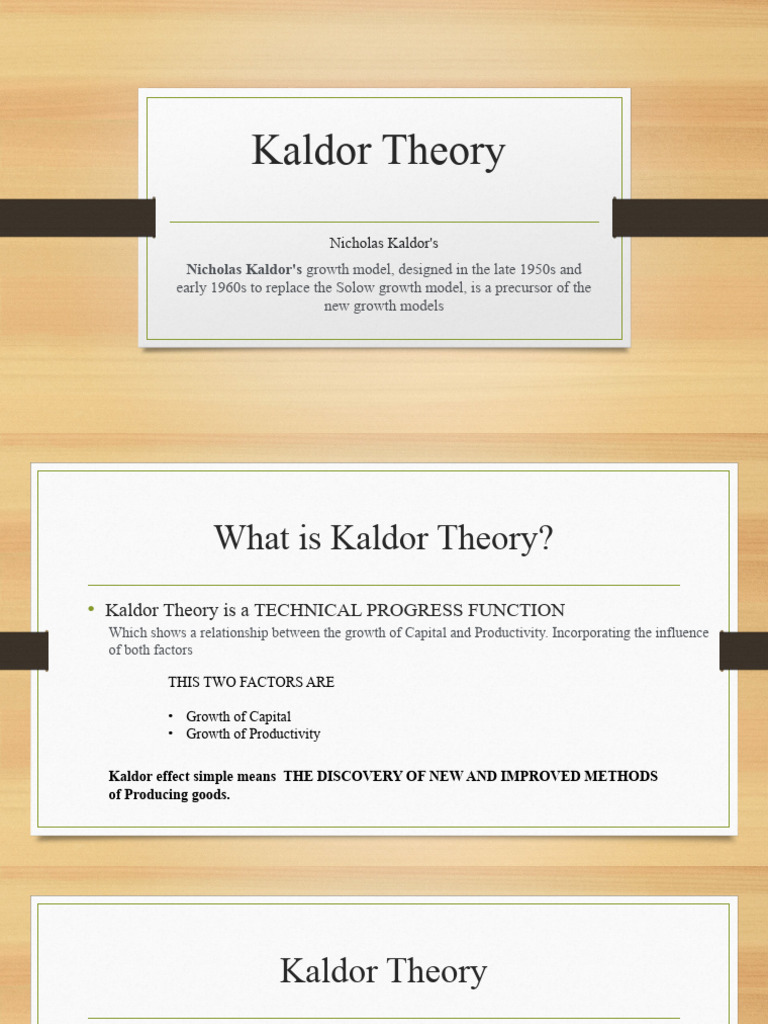 Kaldor's Economic Growth Model Explained | PDF