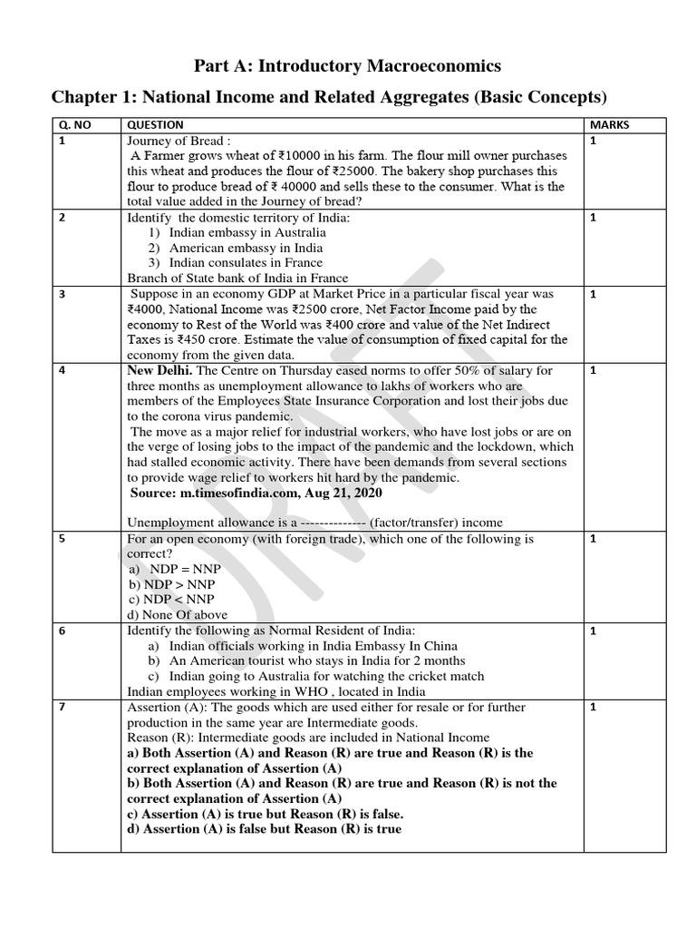 Class xii economics ch 1 macro national income and related aggregates