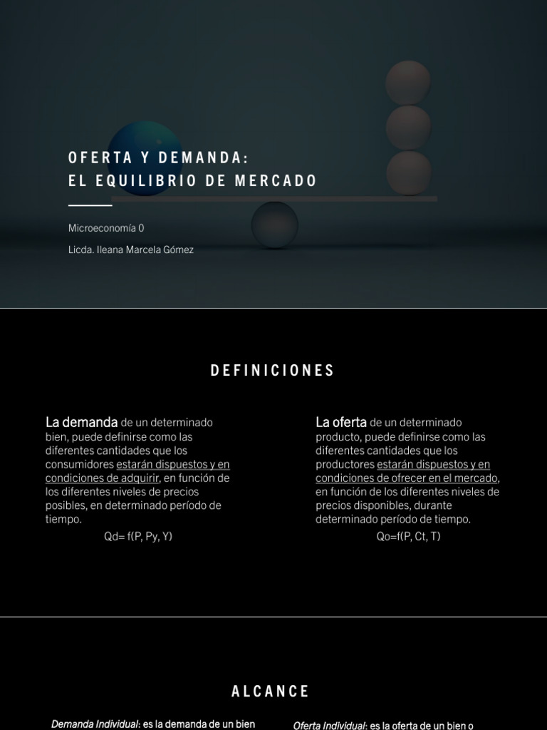 Equilibrio de Mercado: Oferta y Demanda | PDF | Oferta (economía ...