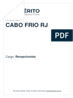 Apostila Recepcionista C Mara de Cabo Frio RJ 2024
