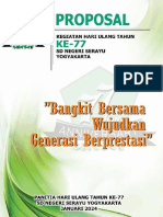 PROPOSAL KEGIATAN HUT KE-77 SDN SERAYU Fix