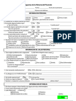 Patient History Spanish