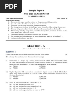 Sample Paper 6 Maths