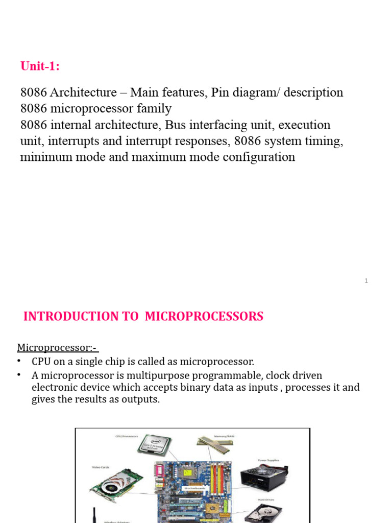 Overview of Microprocessors and MPMC | PDF | Central Processing Unit ...