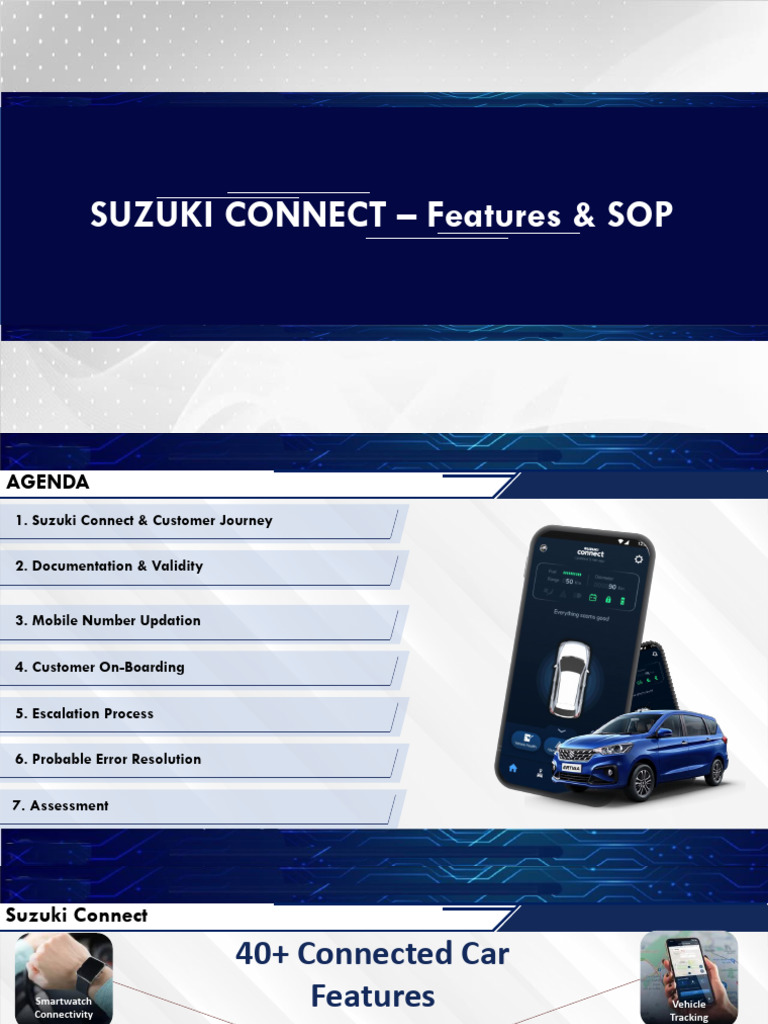 Next Gen Suzuki Connect Features Overview | PDF | Smartwatch | Car