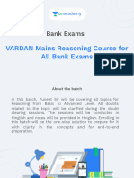 VARDAN Mains Reasoning Course For All Bank Exams