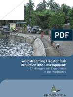 Mainstreaming Disaster Risk Reduction Into Development: Challenges and Experience in The Philippines