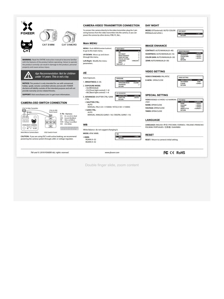 Foxeer CAT 3 Manual PDF | PDF