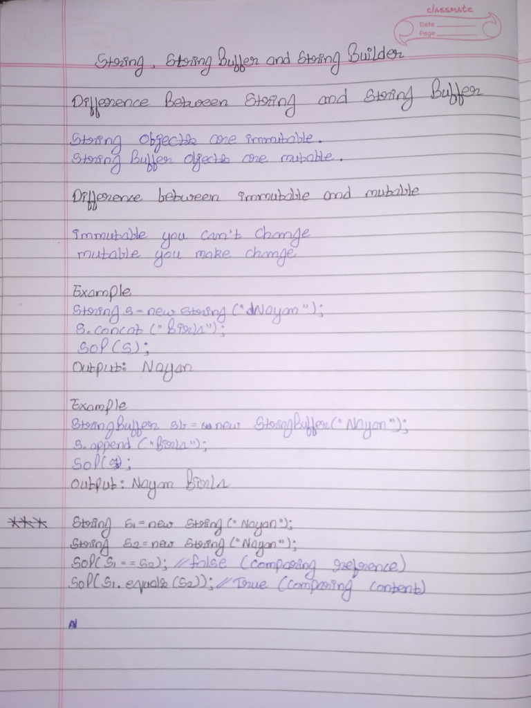 Java String Full Notes | PDF