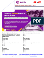 Quadratic Equation Free PDF For Bank Prelims Exam Set 4 English Version