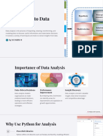 Introduction To Data Analysis