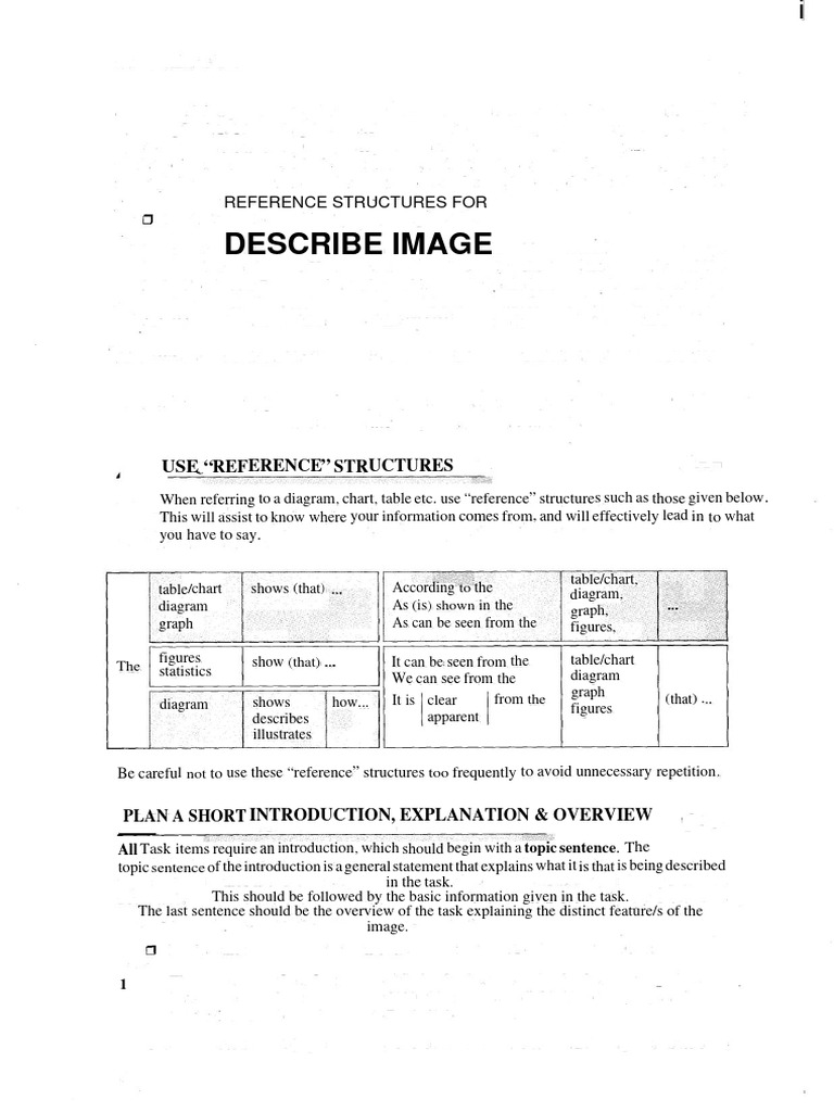 Ref strucs for describe image pdf verb adverb
