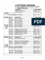 Draft Time Table 1