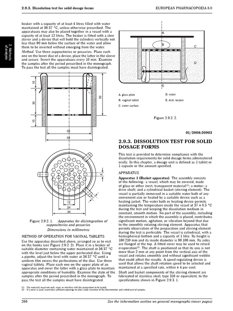 2.9. 3. Dissolution Test For Solid Dosage Forms 20903e | PDF | Ph ...