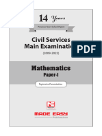 Mathematics - CSE - 2023 - Paper I
