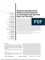 Numerical and Experment Anlysys of Flow F A Centrifugal