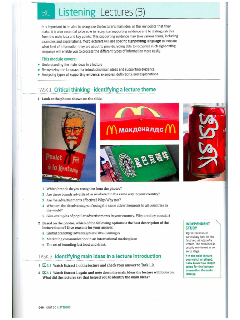 Listening in Lectures 3 | PDF