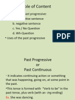 Past Progressive