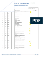 Akakus Oil Operations: Requisition Specification Form