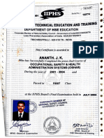 Ananth Certificate