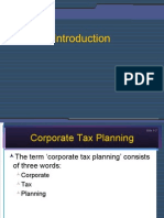 Introduction to Corporate Tax Planning