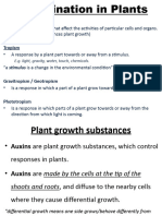 Co-Ordination in Plants