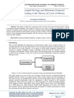 Velocity of Escaped Savings and Minimum Financial Liquidity According To The Theory of Cycle of Money