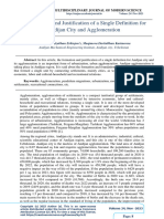 Development and Justification of A Single Definition For Andijan City and Agglomeration