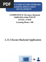 Module (Code &Name:Swdba401-Backend Application Development