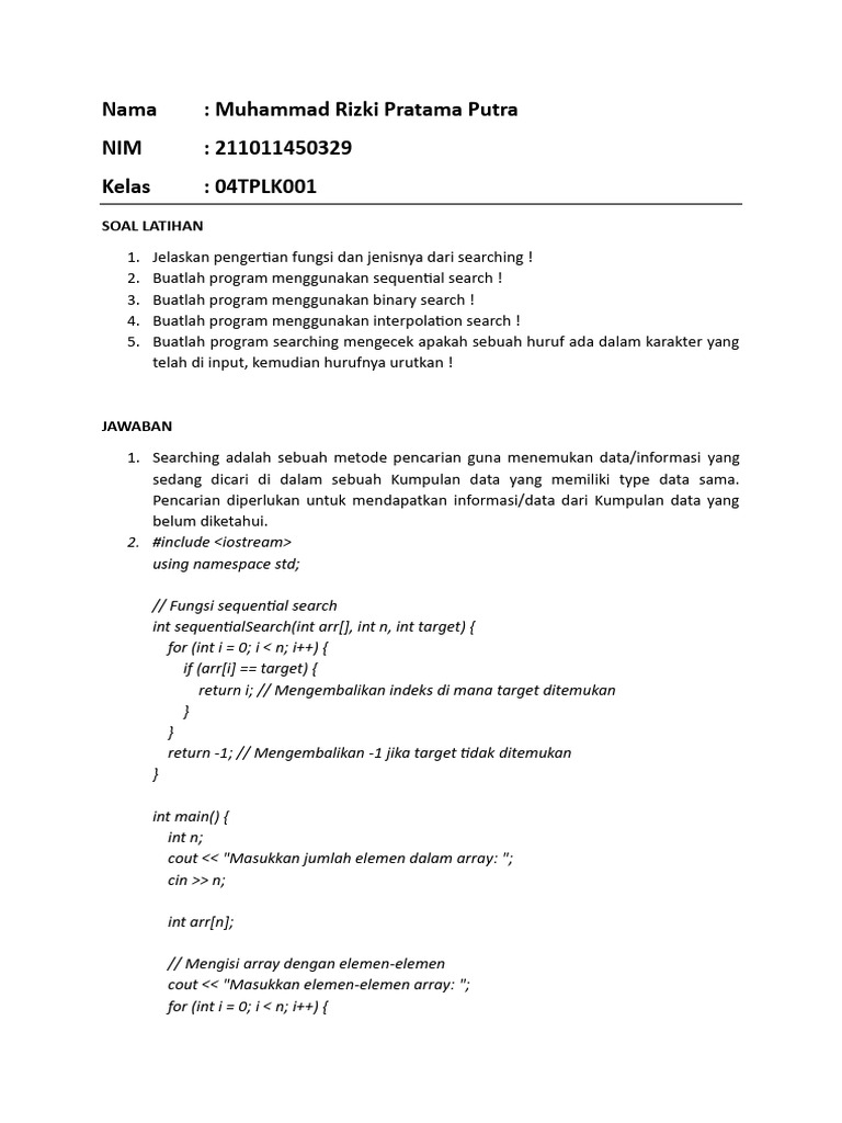 Muhammad Rizki Pratama Putra - 211011450329 - Tugas Praktikum Struktur ...