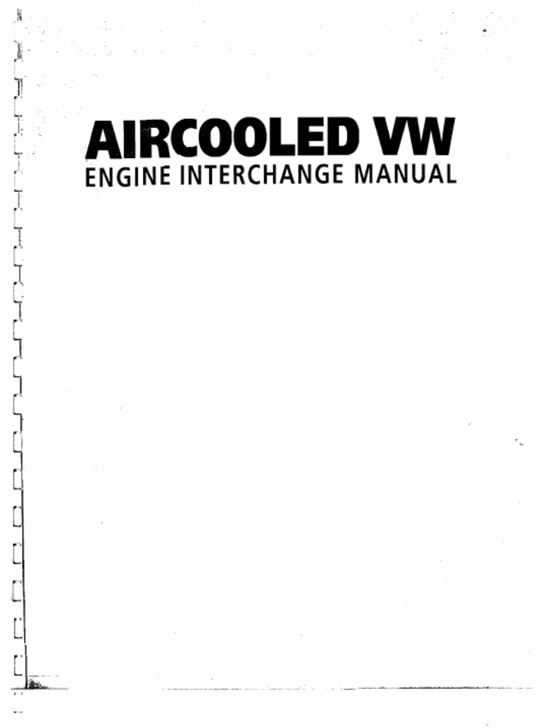 Aircooled Vw Engine Interchange Manual Keith Seume Pdf