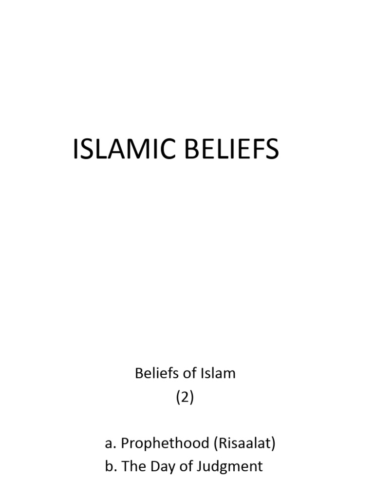 Beliefs of islam pdf prophets and messengers in islam muhammad