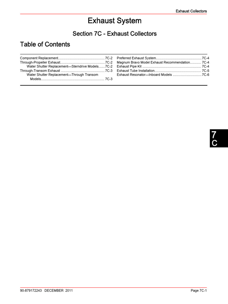 Exhaust System: Section 7C - Exhaust Collectors | PDF | Pipe (Fluid ...