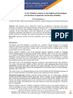 Semantic Approach To The Modality Category in The English and Karakalpak Languages (On The Basis of Epistemic and Deontic Modality)