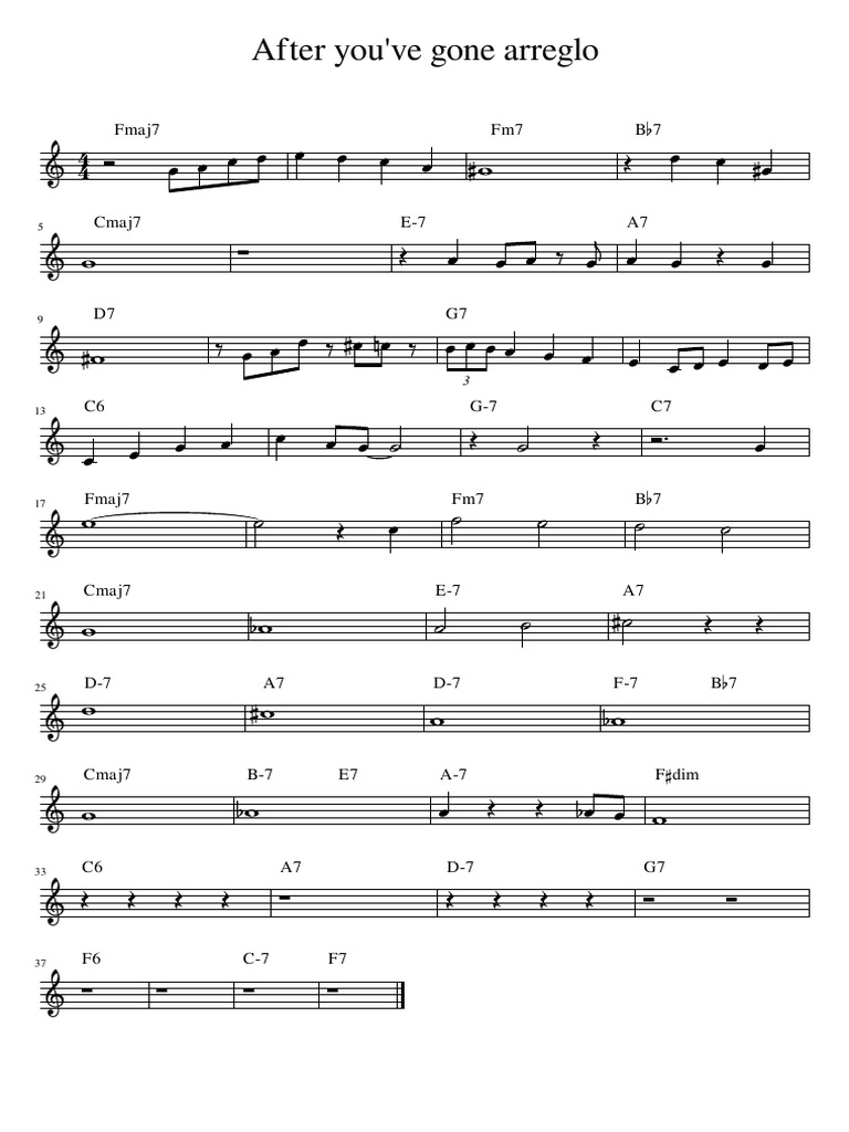 After You've Gone Arreglosaxoalto PDF