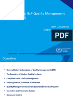 Introduction To GXP Quality Management Systems (QMS) : Tobin C. Guarnacci Global Head of Quality Ivi