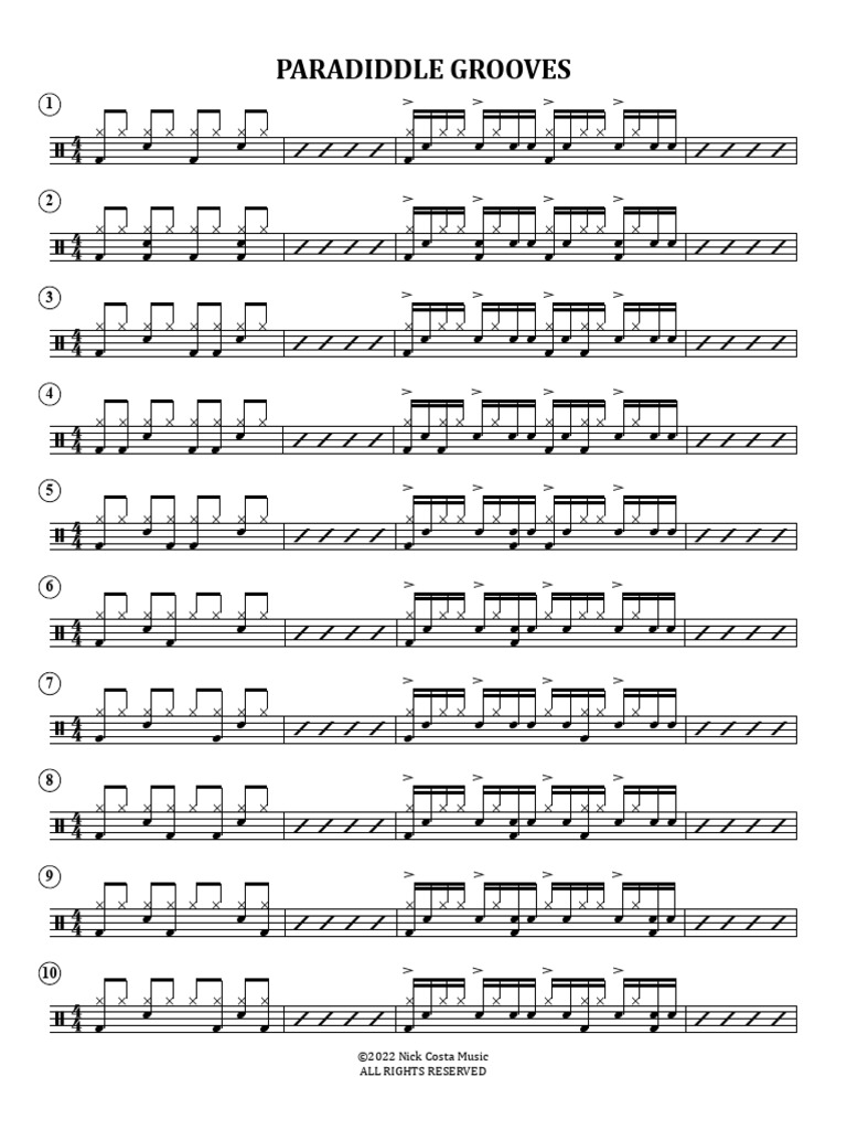 Paradiddle Grooves by Costa | PDF | Epidemics