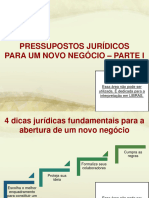 Pressupostos Juridicos Novos Negocios Parte I