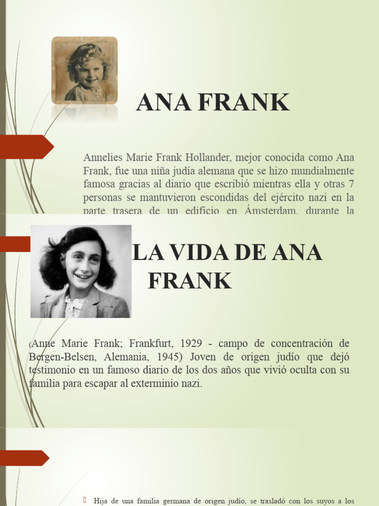 ANA FRANK.power Point | PDF | Anne Frank | Alemania nazi