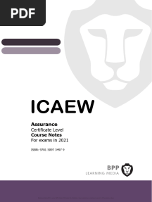 BPP Learning Media - ICAEW Assurance Cerrificate Level Course Notes For Exams in 2021 - Libgen - Li