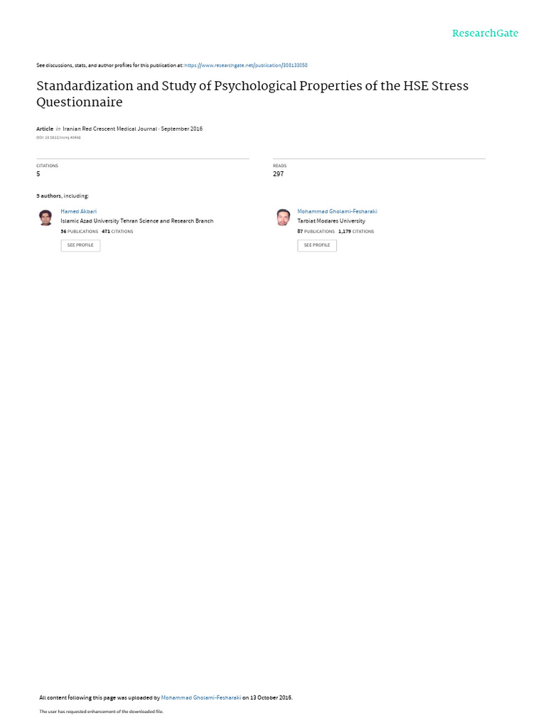 Standardization and Study of Psychological Propert | PDF | Validity ...