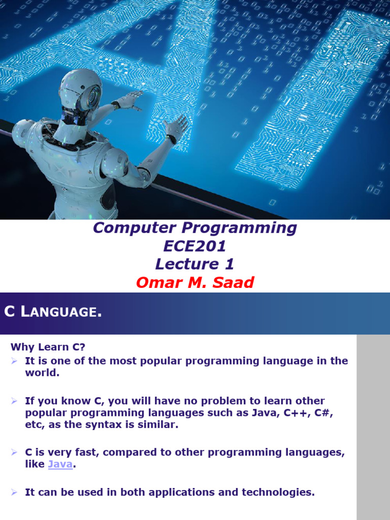 C Lec1 | PDF | C++ | Data Type