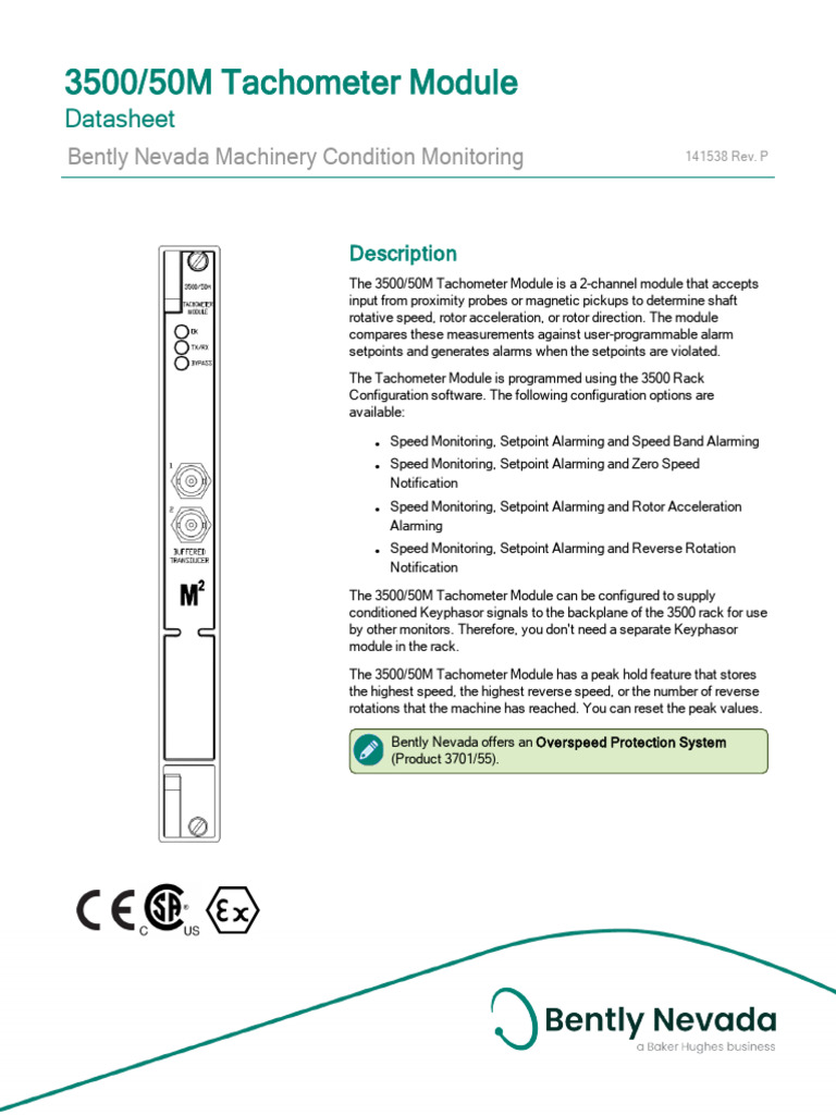 3500/50M Tachometer Module Overview | PDF | Computer Engineering ...