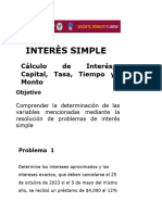 Interès Simple: Cálculo de Interés, Capital, Tasa, Tiempo y Monto