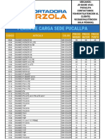 Lista Actualizadas de Placas de Carga y Flax de Carga Sede Pucallapa 28-08-23