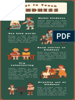 Green Brown Illustrative Ways To Teach Kindness Education Infographic
