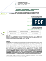 Efecto Biológico y Social de Los Factores Asociados Al Riesgo Cardiovascular en La Población Adulta Joven, Revisión Documental