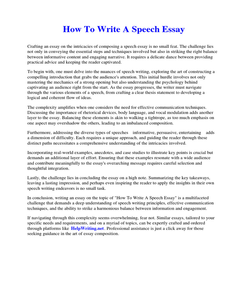 How To Write A Speech Essay PDF Human Digestive System Digestion