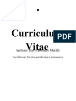 Curriculum Vitae Anthony David Rosales Murillo